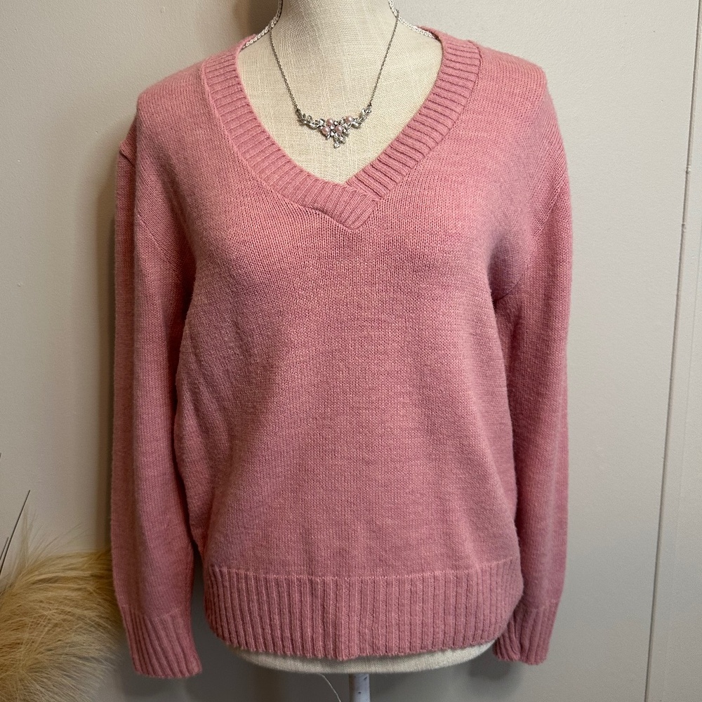 Pink Scrunchy Knit Sweater